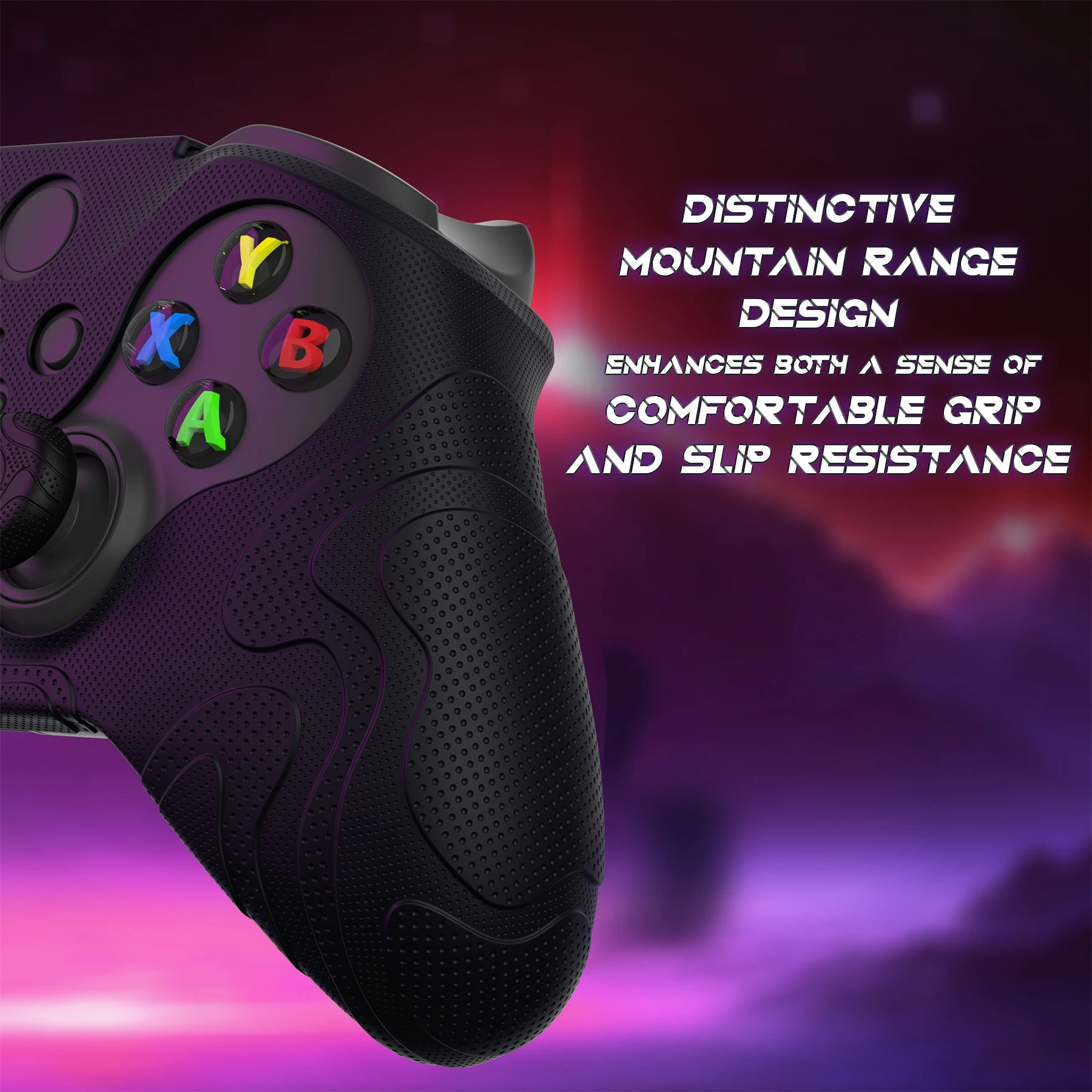 Силиконовый чехол PlayVital Mountain Range Edition противоскользящий для беспроводного