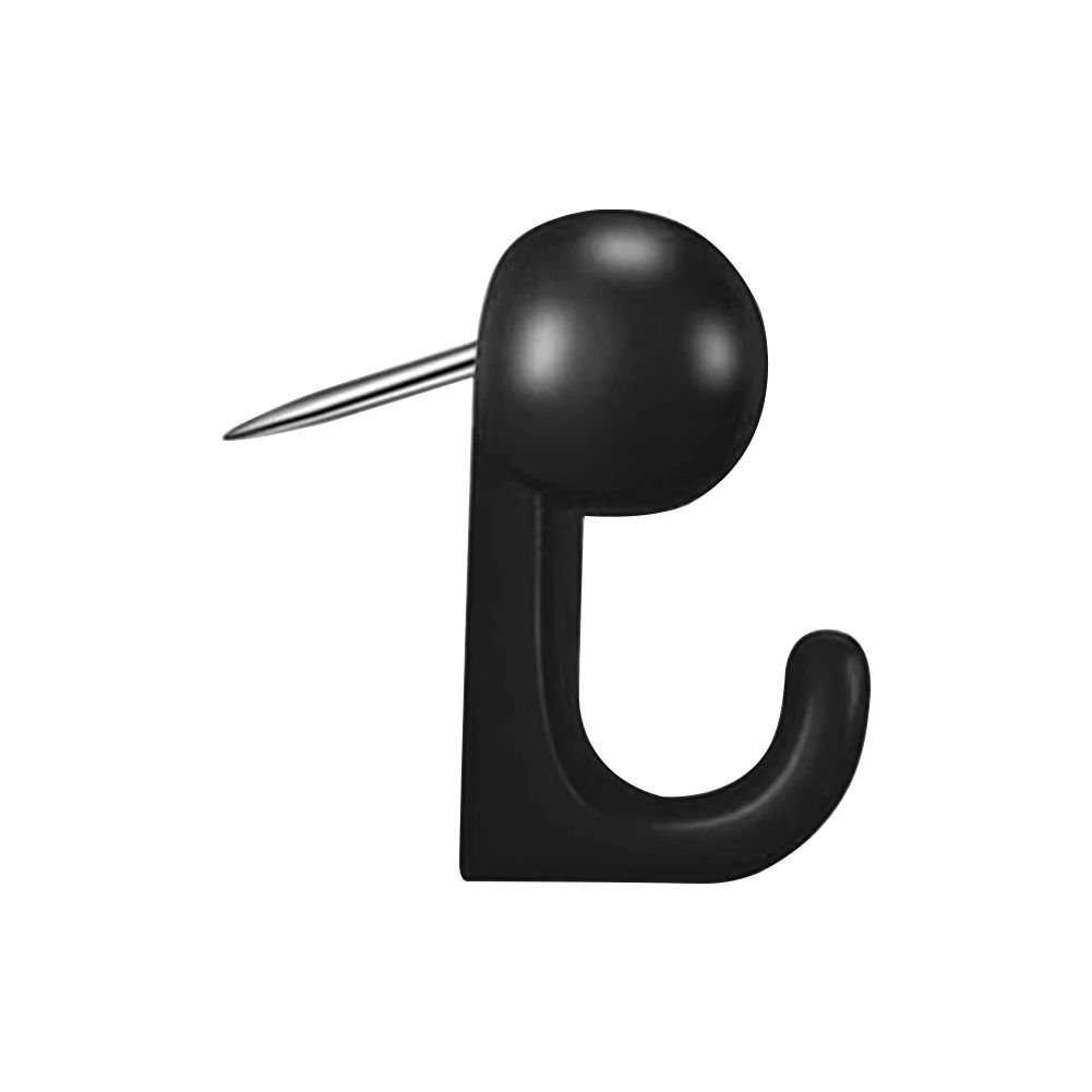 

50pcs Cork Board Push Pin Classroom Reusable Calendar Thumb Tacks Hanging For Maps Hook Shaped Black School Supplies Bulletin