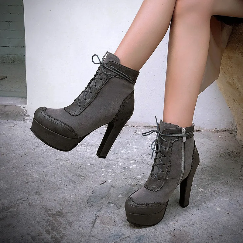 Винтажные ботильоны YQBTDL сезона осень-зима 2022 женские ботинки в стиле ретро с