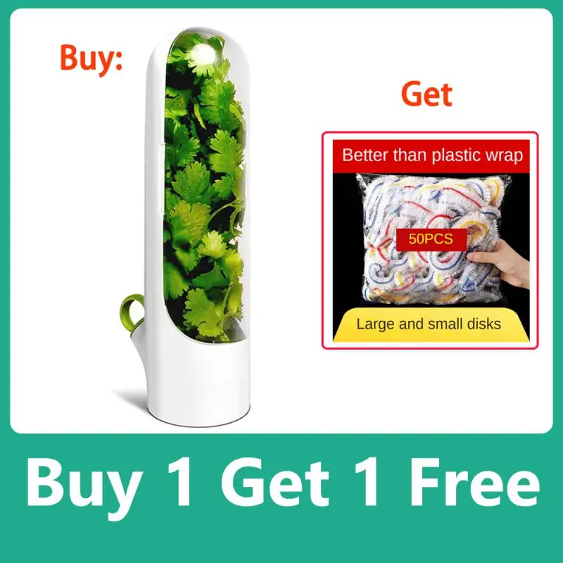 

Vanilla Fresh-Keeping Cup Kitchen Premium Herb Saver Gadgets Keeping Green Storage Box Leaf Peeler Organizer Container
