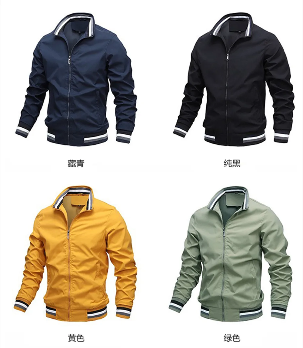 

Модная Мужская ветрозащитная куртка, повседневная мужская уличная спортивная куртка, куртка-бомбер в стиле милитари для весны и осени, 2022
