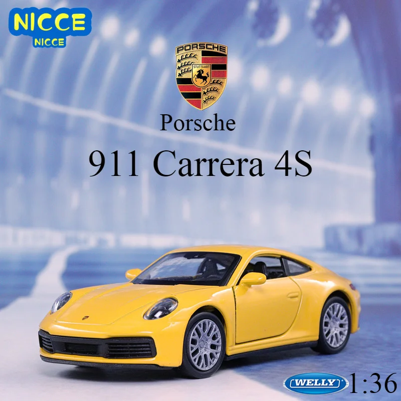 Модель автомобиля из металлического сплава в масштабе 1:36 Porsche 911 Carrera модель