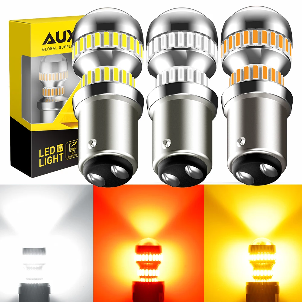 

2 шт. прожектор 1157 P21/5 Вт BAY15D светодиодный Canbus DHL тормозной стоп задний указатель поворота 12 В лампа белый/красный/желтый 2400Lm SMD