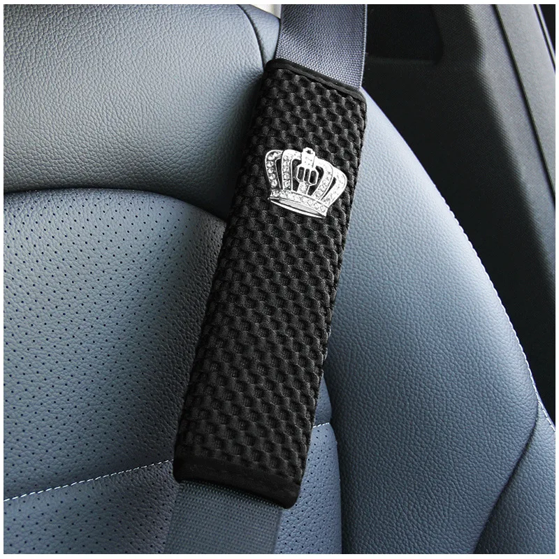 

Breathable Massage Mesh Crown Auto Parts Seat Belt Shoulder Cover Breathable Seat Belt Protective Pad Car Pattern Interior