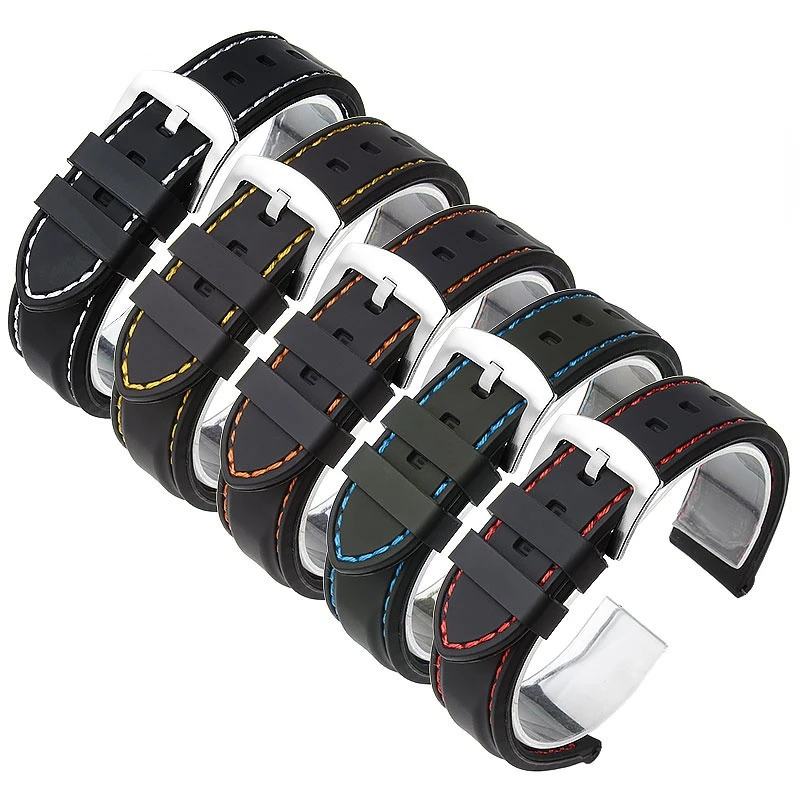 

Ремешок силиконовый для часов шириной 20, 22, 24, 26 мм