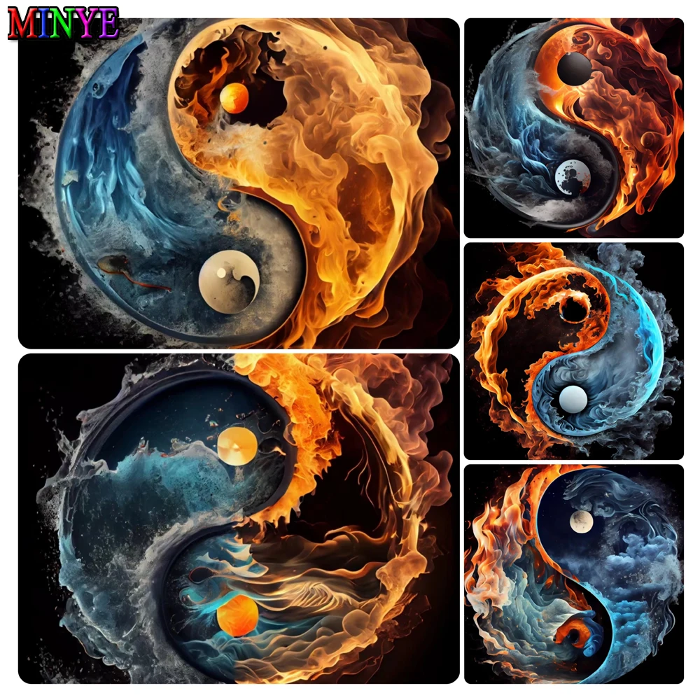 

Diamond Embroidery Tai Chi Yin Yang Landscape Cross Stitch Diamond Painting Picture Rhinestones Mosaic Crafts Handmade Hobby