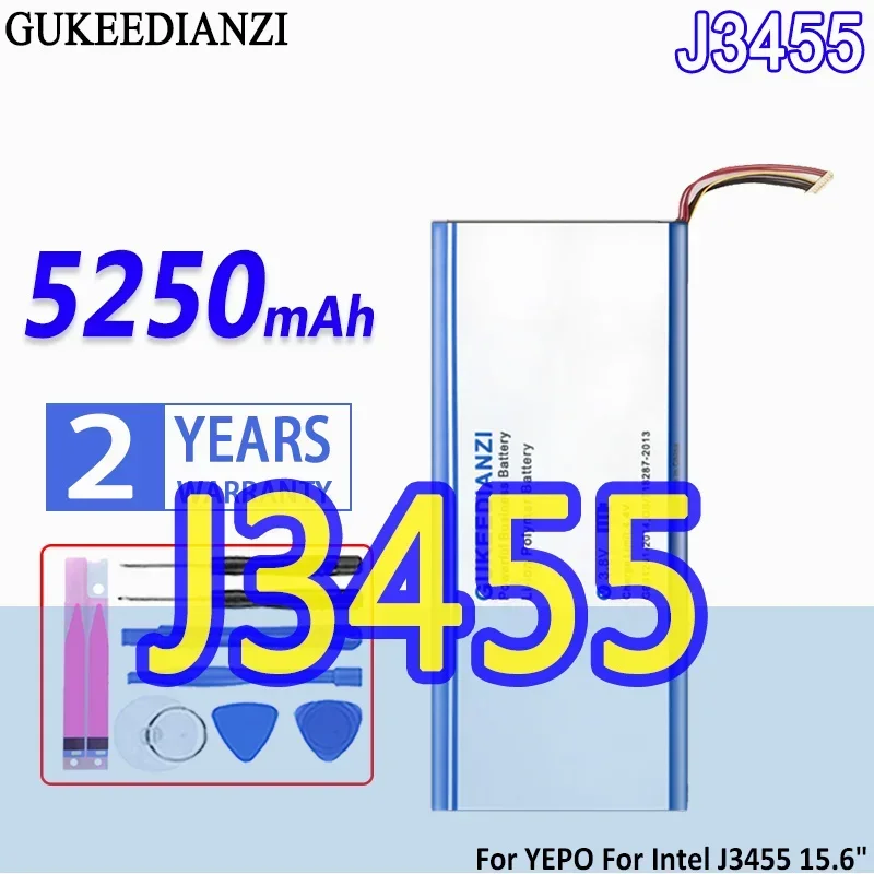 Аккумулятор GUKEEDIANZI большой емкости 5250 мАч для Yepo аккумуляторов ноутбуков Intel J3455