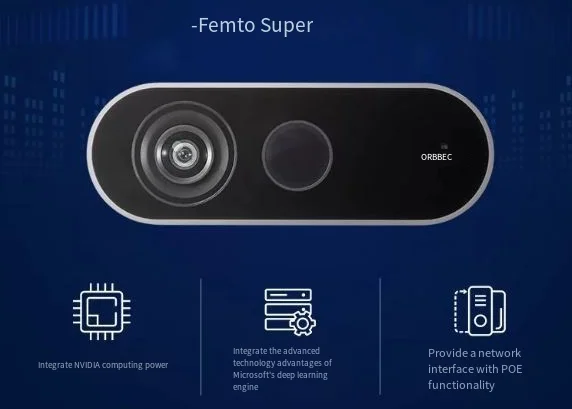Фото Для ORBBEC Femto: мегапрограммируемая многорежимная камера глубины и RGB-камера №1