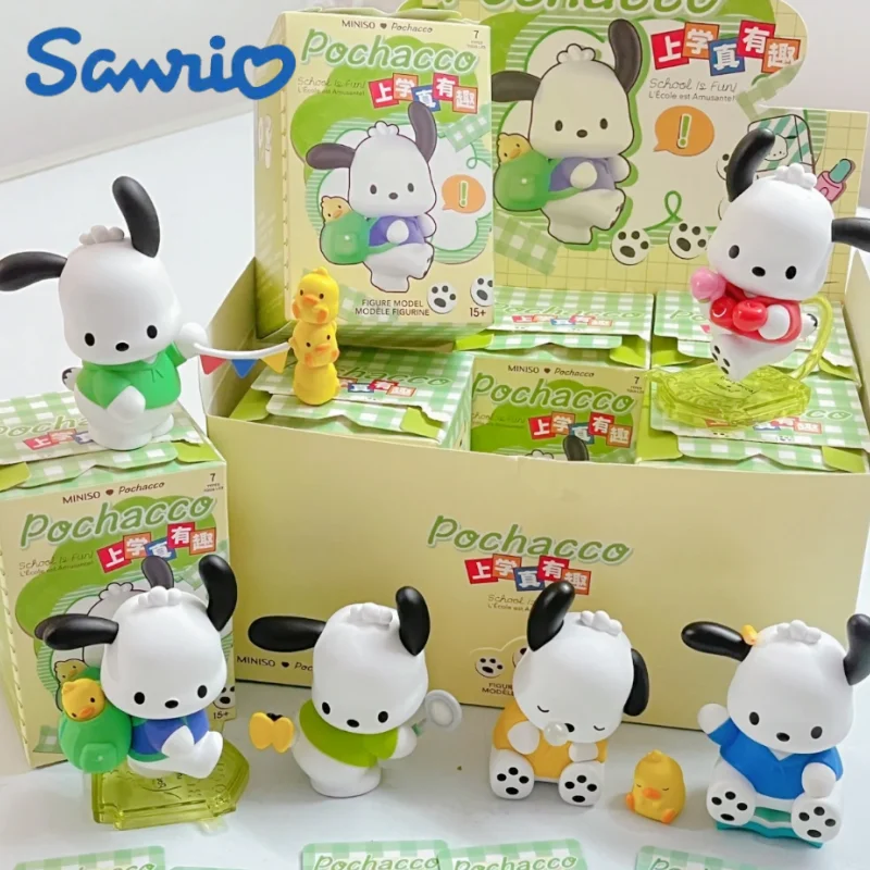 

Sanrio семейная модель полакко, куклы, фигурки, школьная смешная серия, экшн-фигурки, украшение для стола, милые детские подарки, игрушки