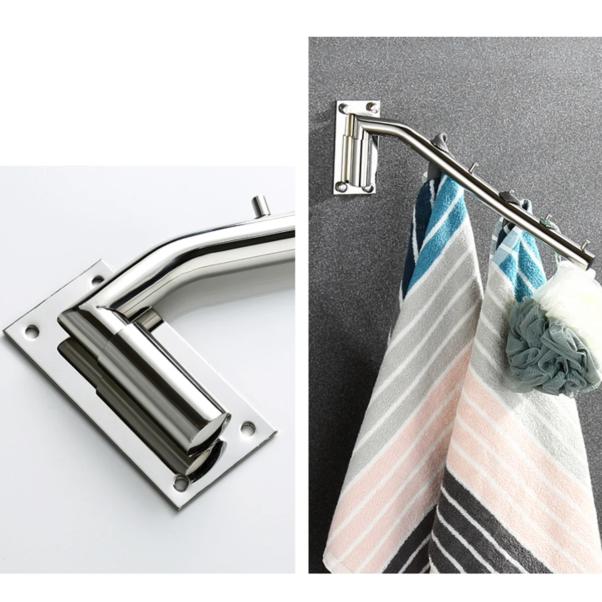 

Hanger Clothes Rack Drying Wall Folding Mounted Laundry Hooks Coat Towel Garment Closet Hanging Skirts Stand Retractable Blanket