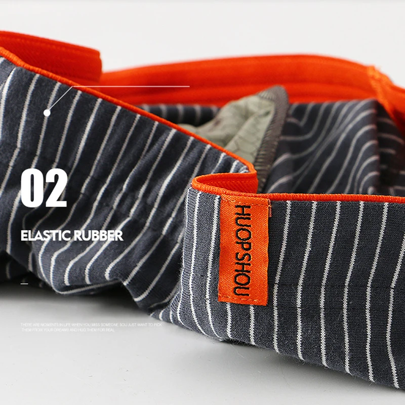 4Pcs Boxers Mens Sexy Stripe Panties Underwear Sexy Knickers for Men Underpants Boxers Briefs Shorts Fashion Cotton Under Wear