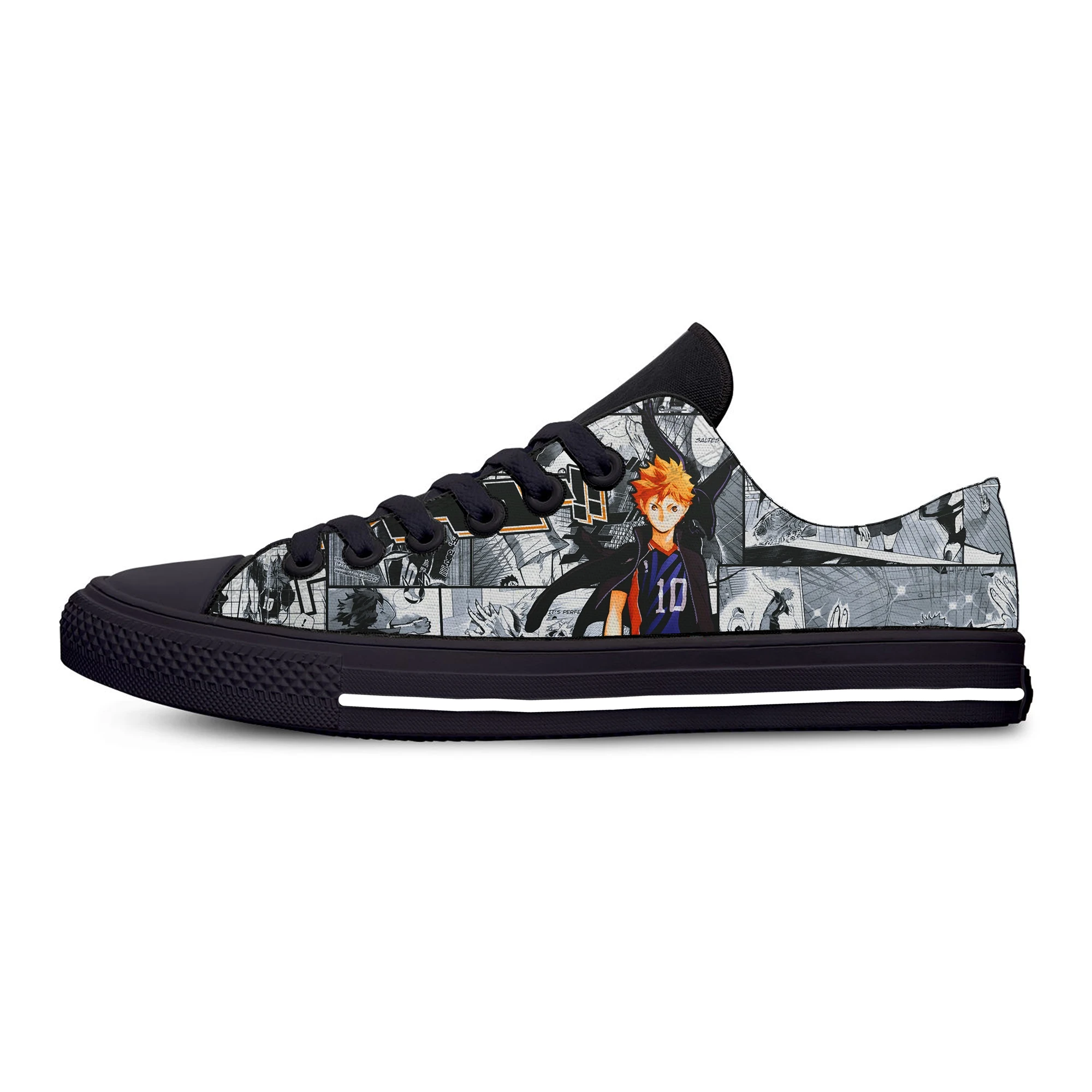 

Haikyuu Karasuno Japanese Anime Funny Fashion Casual Cloth Shoes Low Top Lightweight Breathable 3D Printed Men women Sneakers