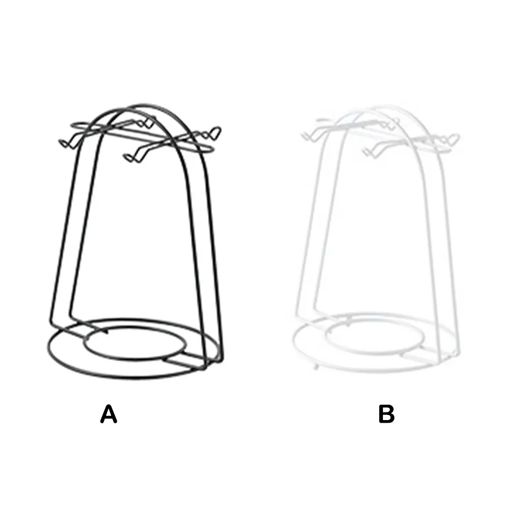

Water Cups Stand Anti-Rust Multi-functional Mug Shelf Wear-resistant Metal Hanger Home Kitchen Drinkware White/4 Cups