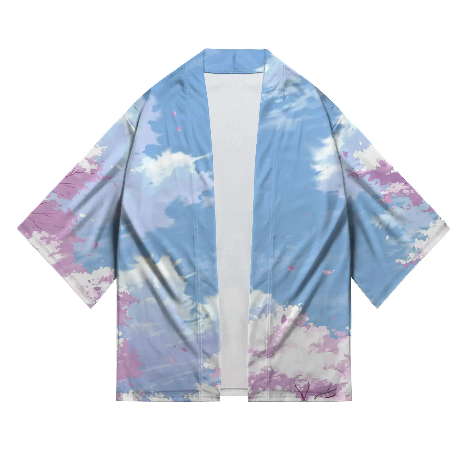 

New Japanese Kimono Printed Cherry Blossom Loose Versio Cardigan Top Comfortable Samurai Suit High Quality Leisure Bathing Suit