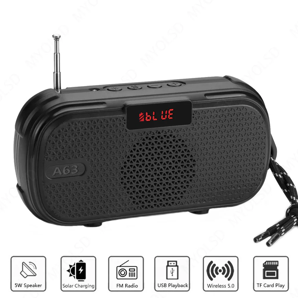 Портативный FM-радиоприемник беспроводной динамик USB TF MP3-плеер поддержка