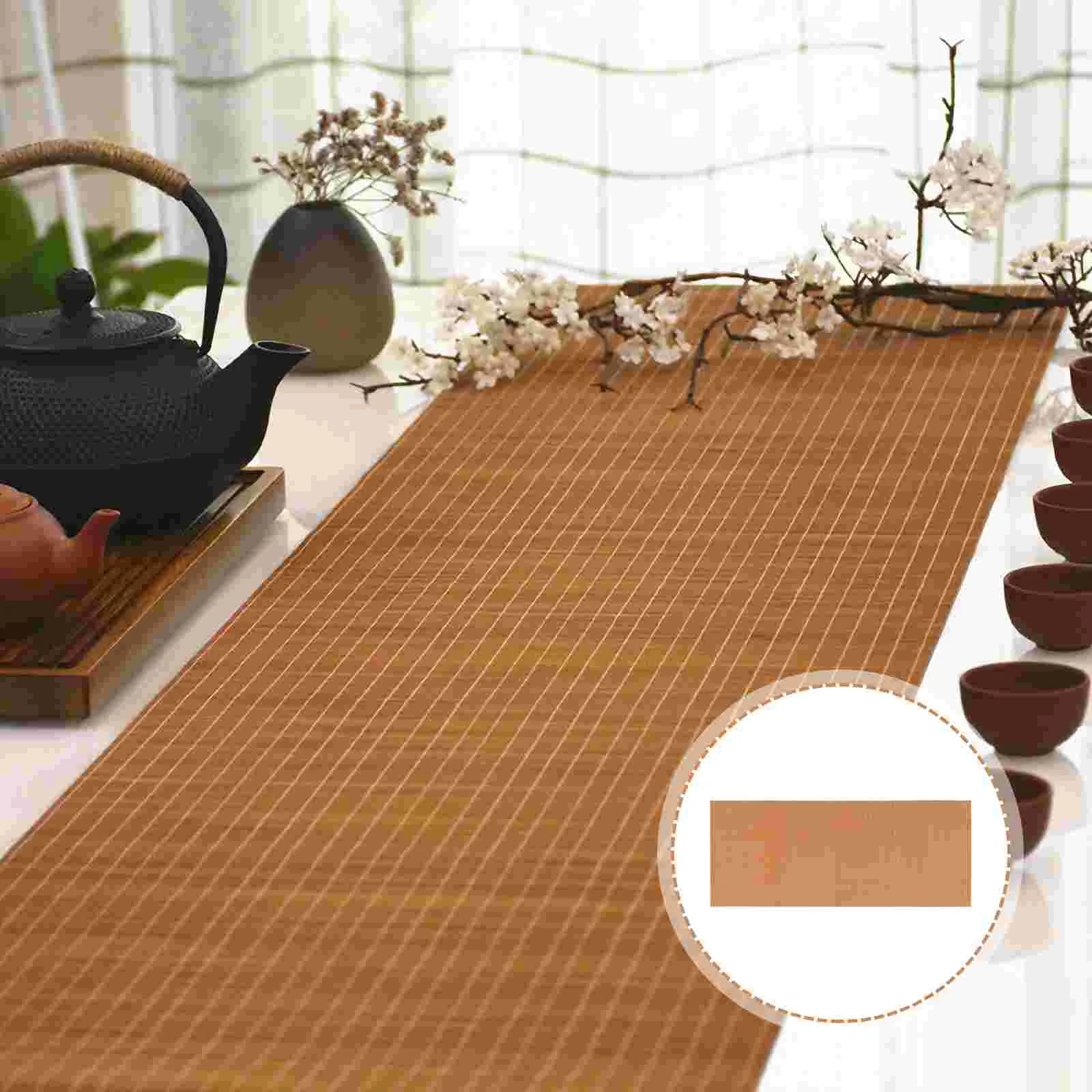 

Table Tea Runner Mat Fu Kung Runners Slat Placemat Japanese Chinese Tablecloth Dining Decor Placemats Photography Background