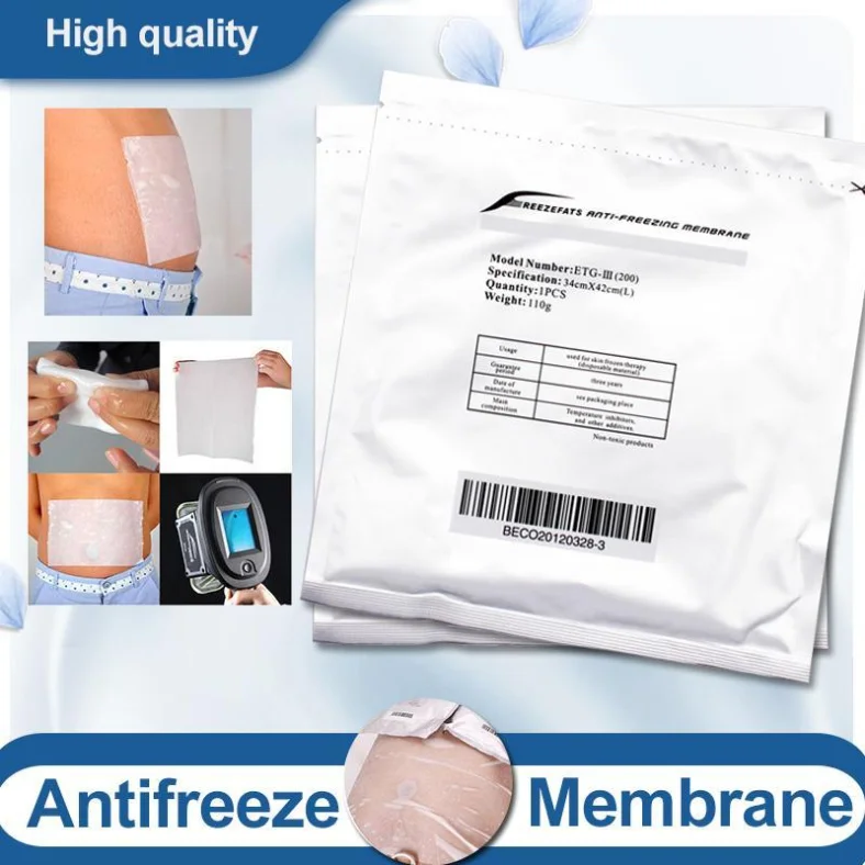 

Us Ship 100Pcs Anti- Freezeing Membranes Cooling 28*28Cm Anti Cool Pad For Vacuum Body Slimming Machine