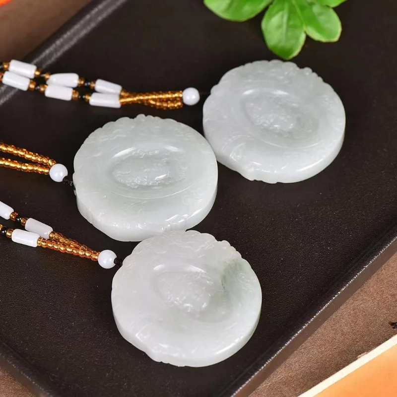 Натуральный нефритовый кулон Hetian модное универсальное ожерелье с подвеской из