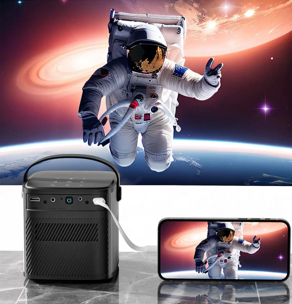 WZATCO S90 3D 4K кинотеатр Android 11 0 Wi-Fi мини-портативный 1080P домашний