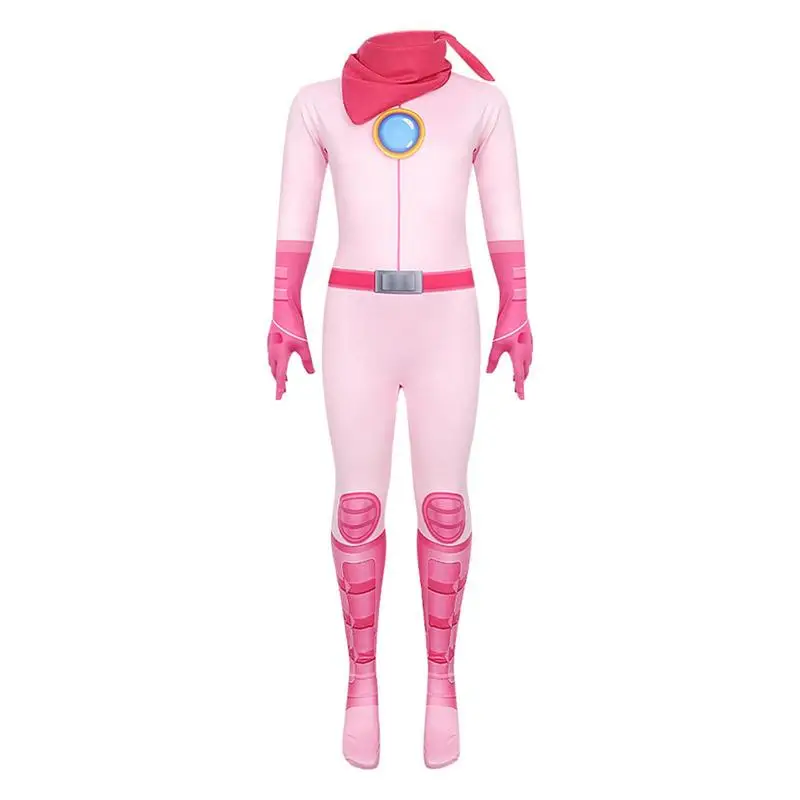 

Женский костюм принцессы, костюм для косплея, женская одежда, комбинезон, перчатки, розовая униформа для Хэллоуина, карнавальный костюм для ...
