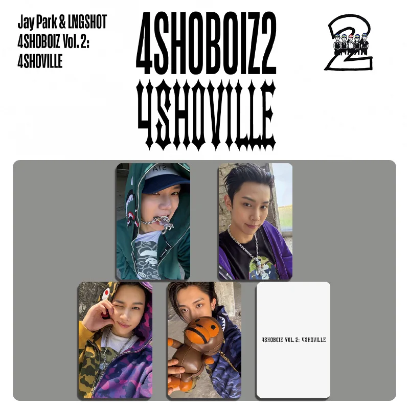 Фото Набор из 4 шт. Kpop LNGSHOT 4SHOBOIZ Vol.2 4SHOVILLE: коллекционные карточки-открытки, фотокарточки (Квон Охёль, Ким Рёль, Джунвуджин, Луис) №4