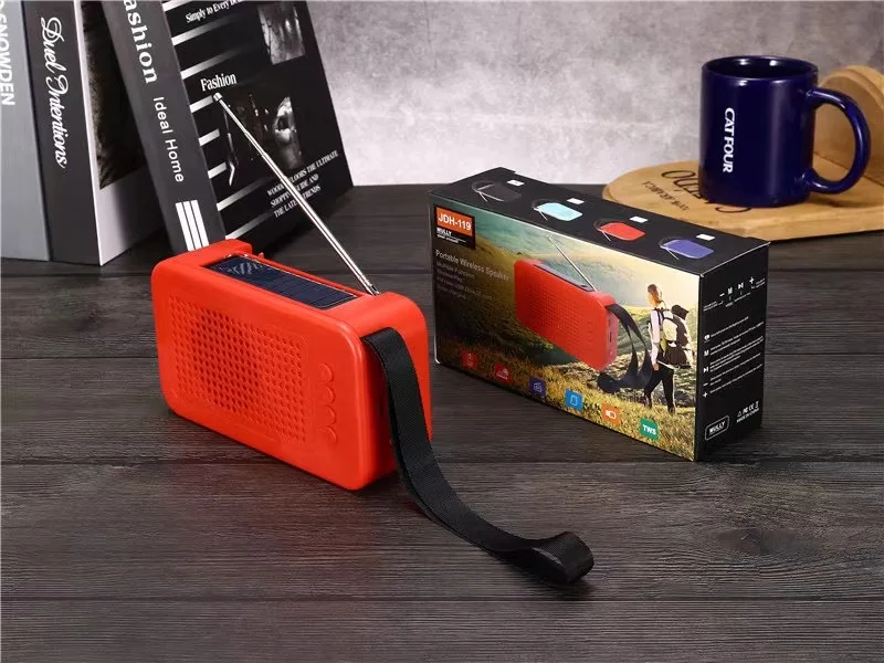 Новейшая акция Портативная колонка на солнечной энергии 5 Вт уличное