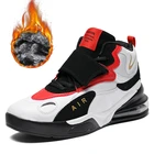 Кроссовки мужские зимние плюшевые, для бега, спортзала, фитнеса, с мягкой амортизирующей подошвой, легкие, на плоской подошве