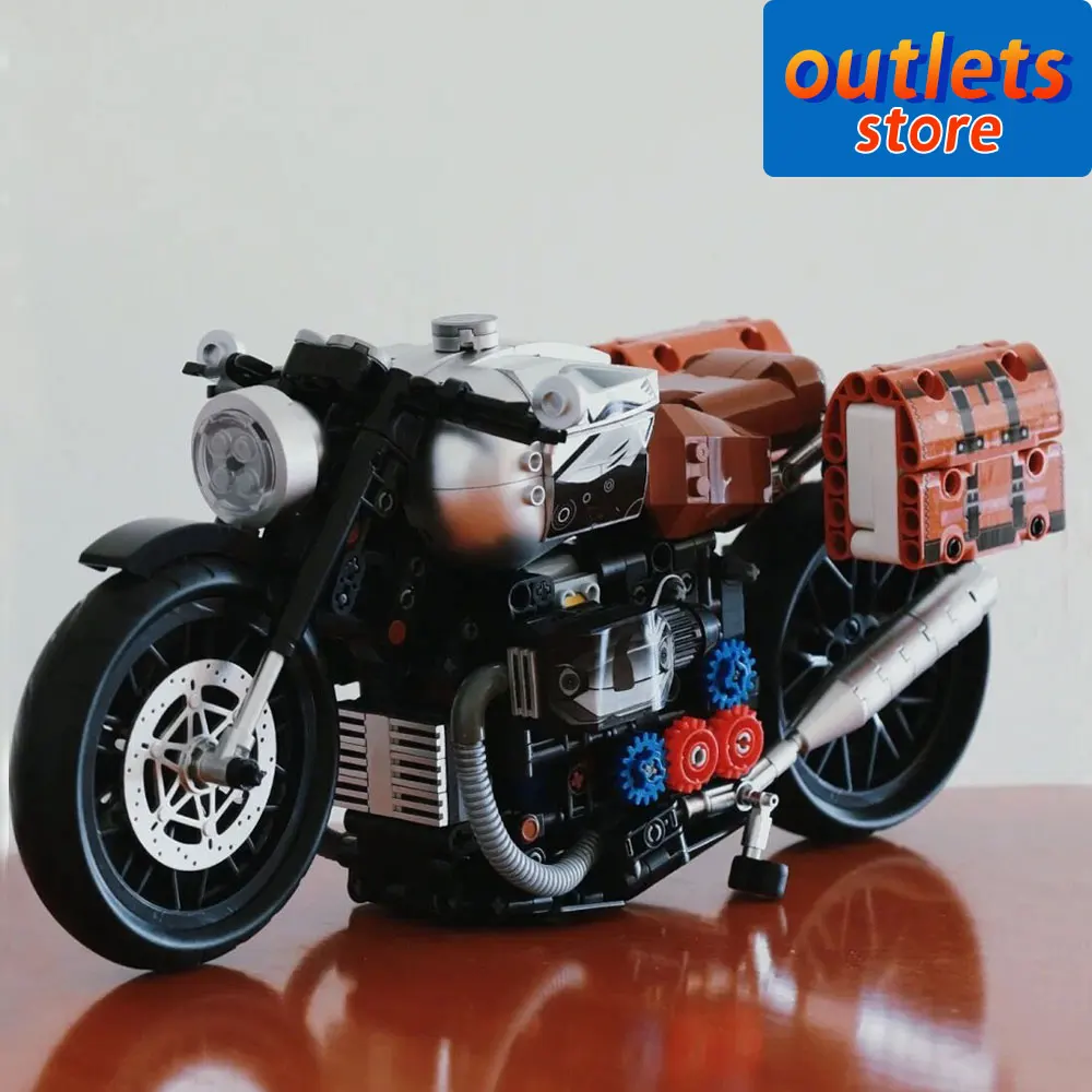 

10515 High Tech Retoro Motorcycle Modern Latie Sport Locomotive Static Moc Brick Technical Model Building Block Boys Toys 925PCS