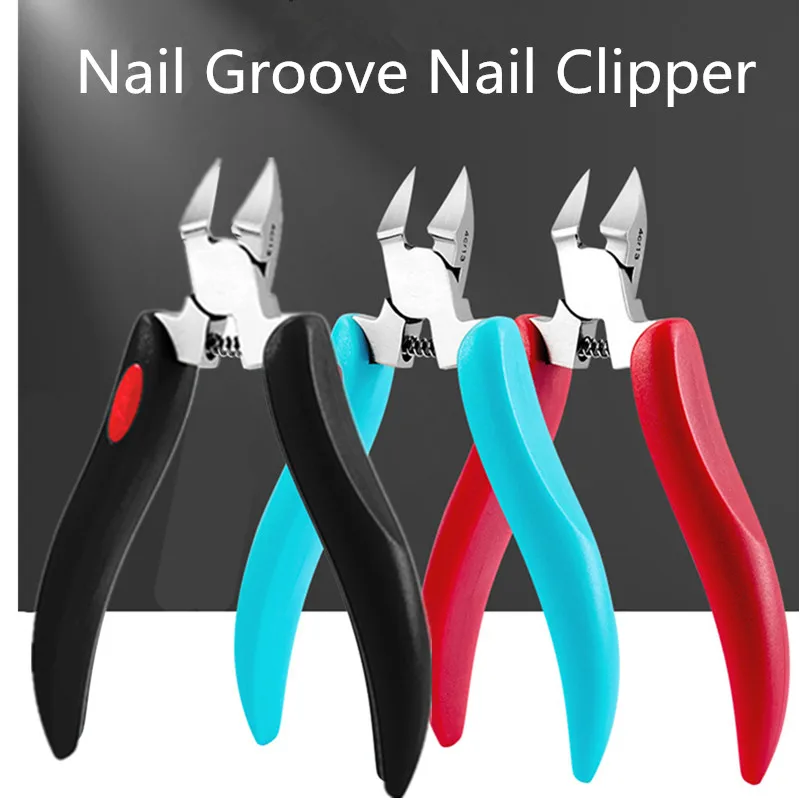 

3Color Pedicure Care Home Nail Tools Nail Care Pedicure Olecranon Trim Nail Groove Stainless Steel Nail Clipper Cutter Nail File