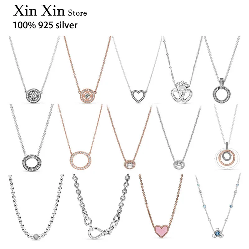 

Hot Sale Luxury Accesorios Bijoux Accessories Women For Jewelry DIY Designer Charm 925 Sterling Silver Necklaces Wholesale Joyas