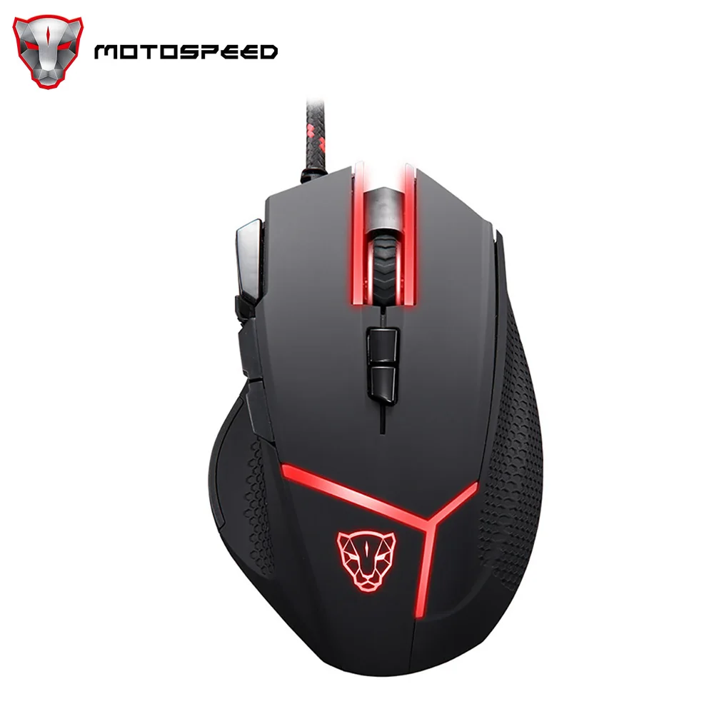 

Motospeed V18 Gaming Mouse 7 Button 4000DPI LED Light Optical Macro Programmable Computer USB Wried Player Mice For PC Laptop