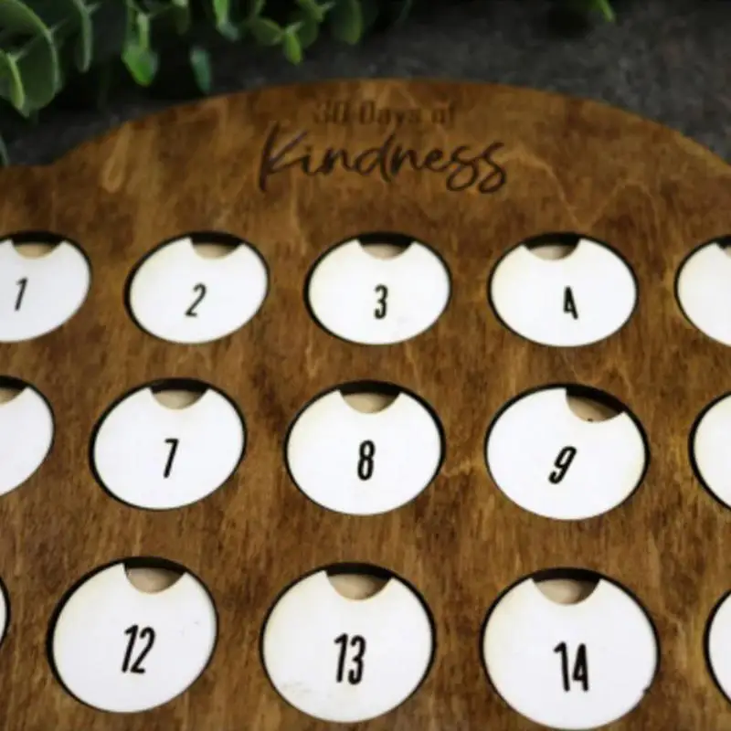 Рождественский календарь Acts Of Kindness Деревянные настенные календари Ежедневные