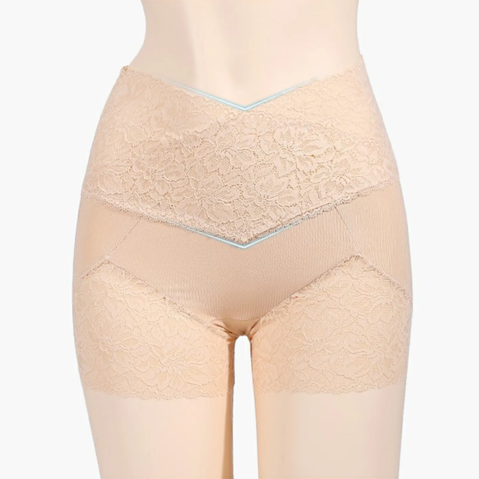 

New High Waist Lace Stretch Panties Women Underwear Solid Color Soft Underpants Female Comfortable Breathable Ladies Panties