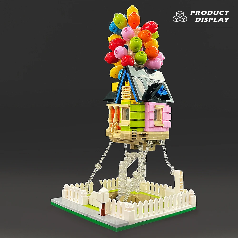 World Tour Flying House MOC Creative Expert Модель Городской Пейзажа Классическая Пленочная Игрушка