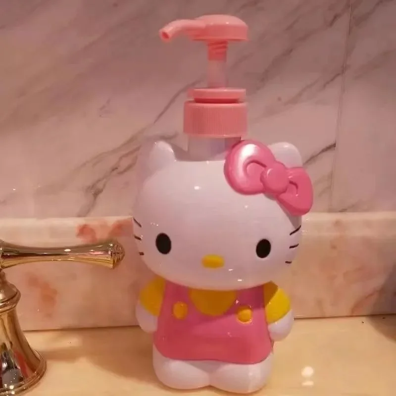 

Бутылки для жидкого мыла Hello Kitty, бутылочка для жидкого мыла, многофункциональная пустая бутылочка для мытья шампуня и лосьона