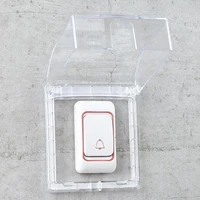 waterproof cover for wireless doorbell smart door bell ring chime button transparent waterproof home