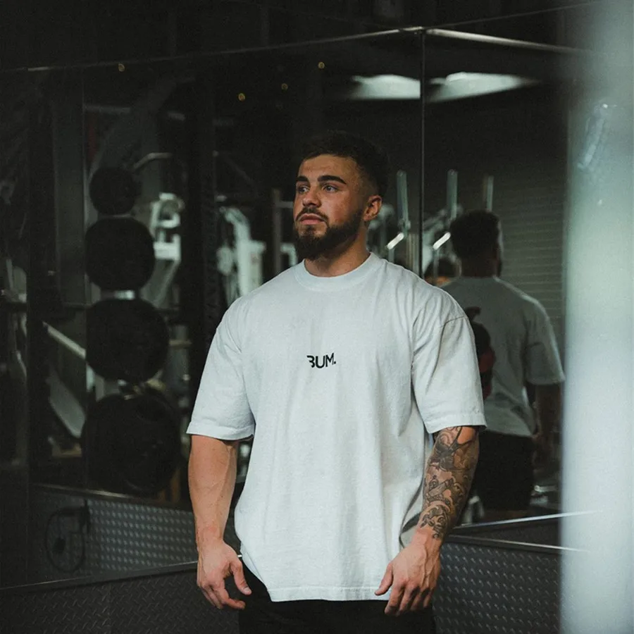 

Men's Summer Fitness Sweatshirt Fashion Short Sleeved T-shirt Printing Oversize Loose Casual Sports T-shirt