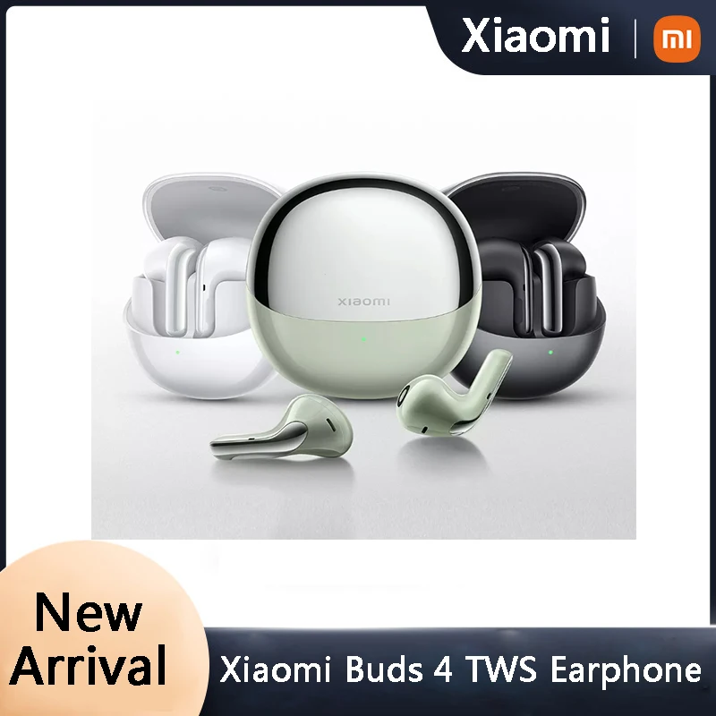 

Official Xiaomi Buds 4 Earphone Wireless Bluetooth 5.3 3 Mic Active Noise Cancelling Wireless Headphone 30Hours for Xiaomi 13