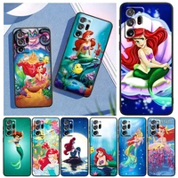 anime the little mermaid for samsung note 20 10 9 ultra lite plus a73 a70 a20 a10 a8 a03 f23 m52 m21 j7 j6 black phone case