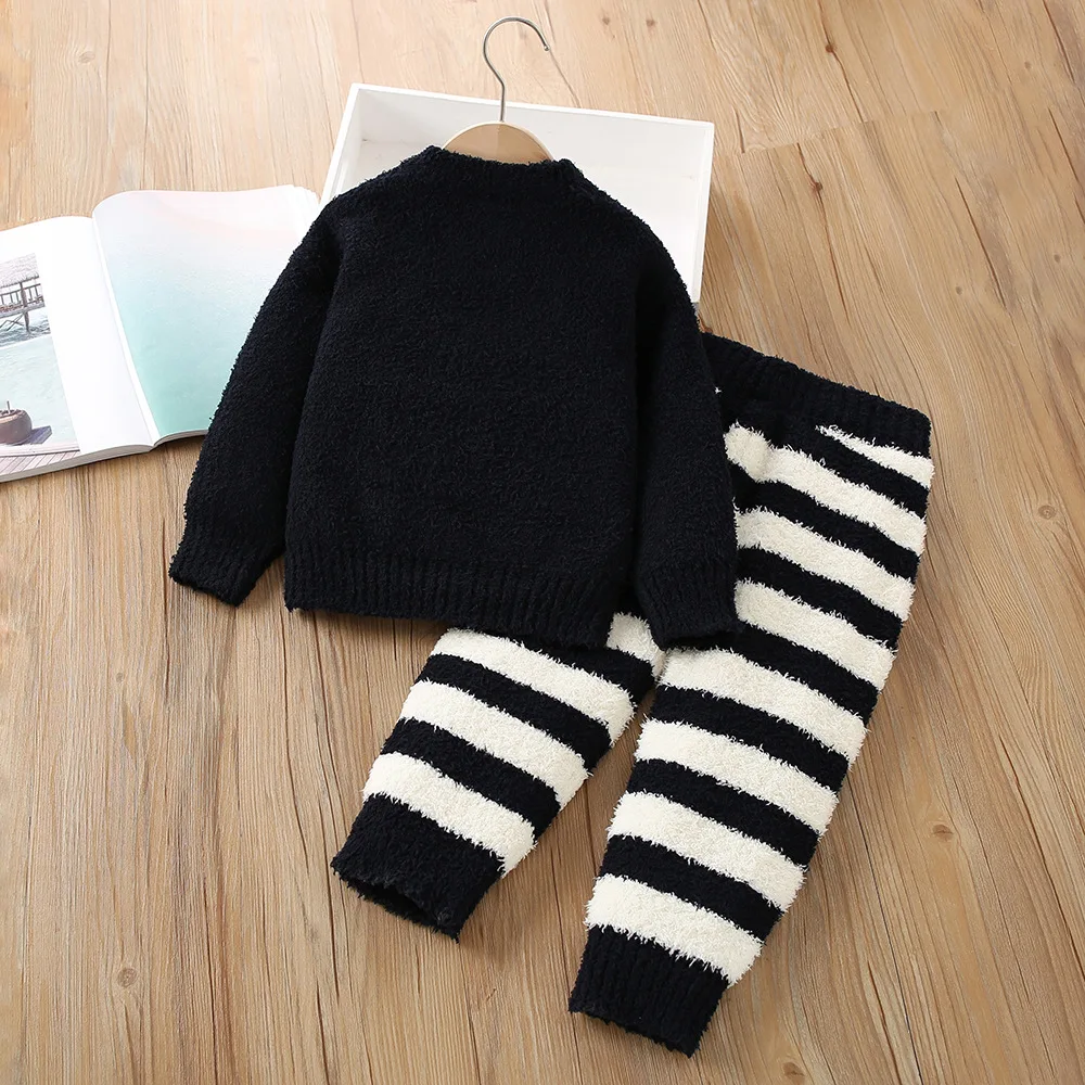 Комплекты трикотажной одежды для девочек осенне-зимние детские шерстяные