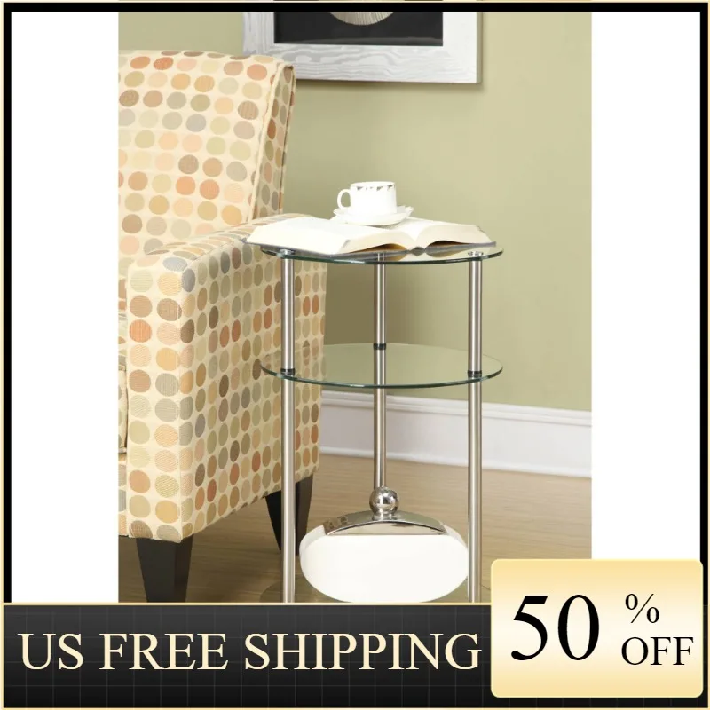 

Convenience Concepts Designs2Go No Tools 3 Tier Round Table, Multiple Finishes, Small End Tables