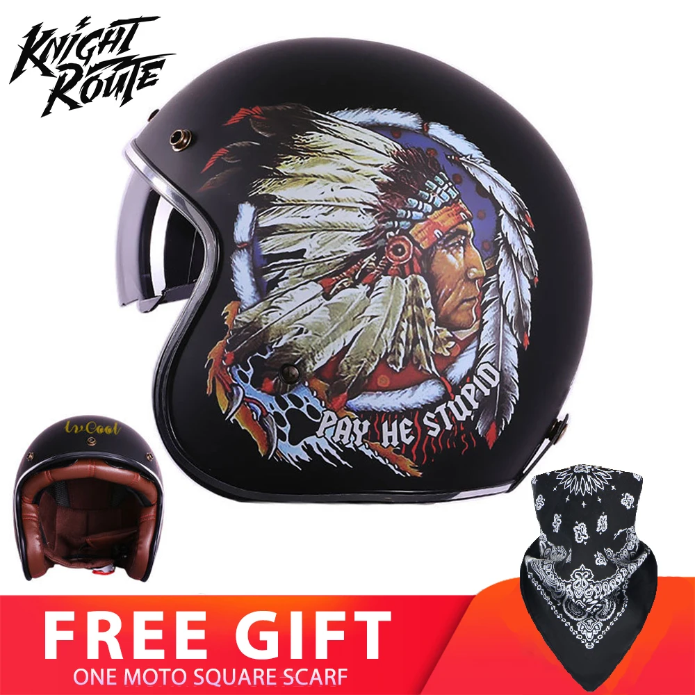 

Мужской мотоциклетный шлем Cafe Racer мотоциклетный Женский шлем с открытым лицом Ретро полушлем мотошлем Чоппер винтажный мотоциклетный шлем для скутера