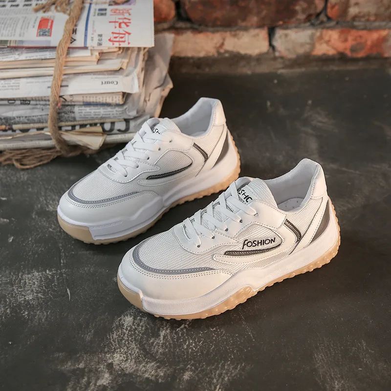 

New Ladies Sneakers Casual Breathable Single Shoes Fashion Mesh Splicing Ladies Vulcanized Shoes Student Shoes