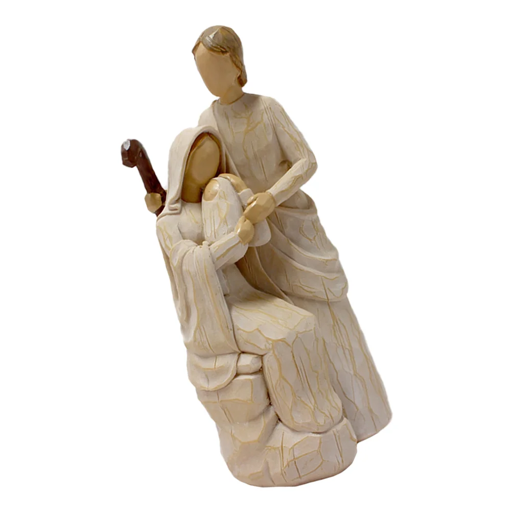 1 шт. фигурка религиозной матери дочери украшение из смолы ручная роспись