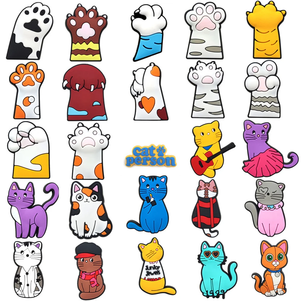 8-25 шт./набор аксессуары для обуви в виде кошачьей лапы