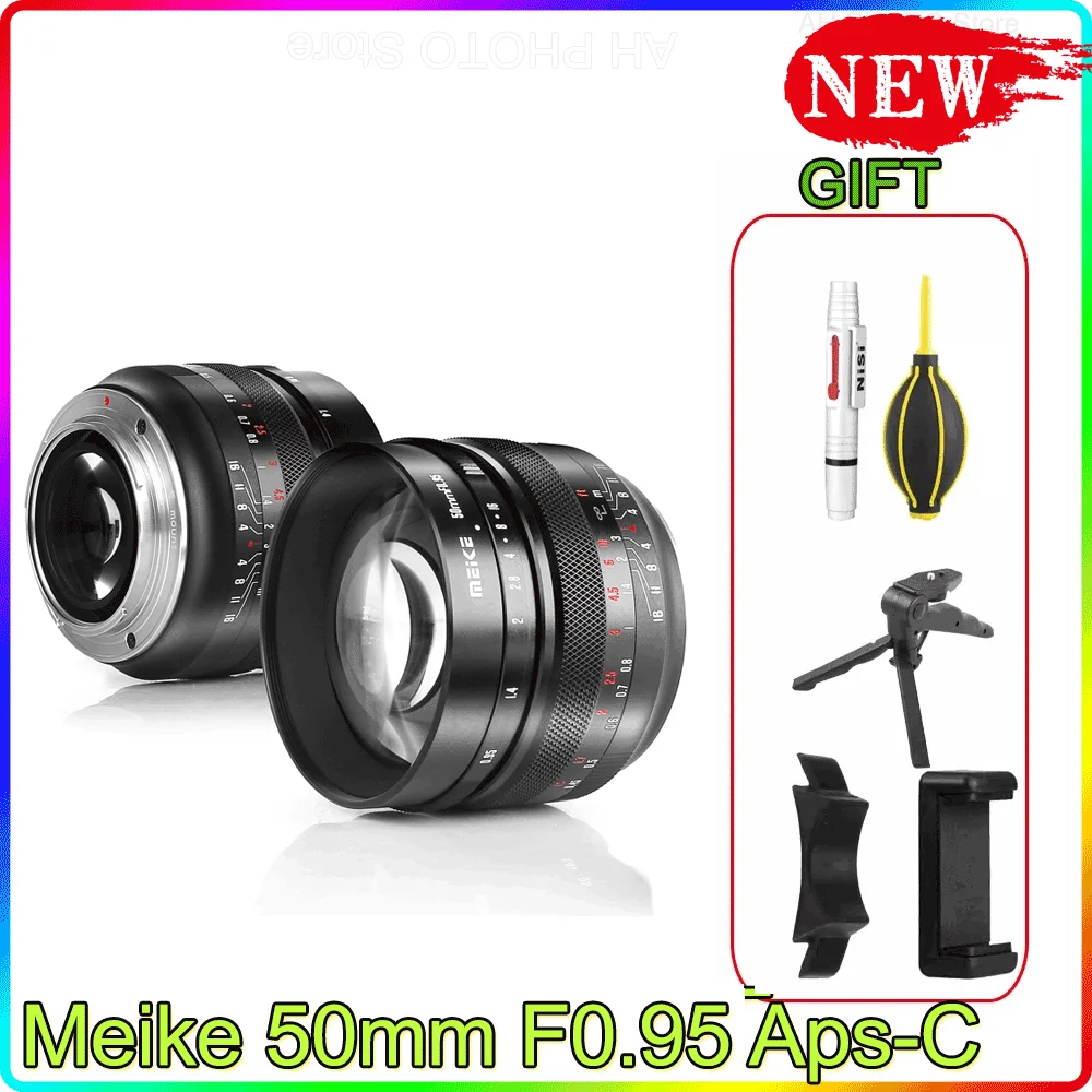 

Meike 50mm F0.95 Aps-C MF Manual Focus Lens for Sony E Fuji X FX M43 Canon EOS-M EFM Nikon Z Mount