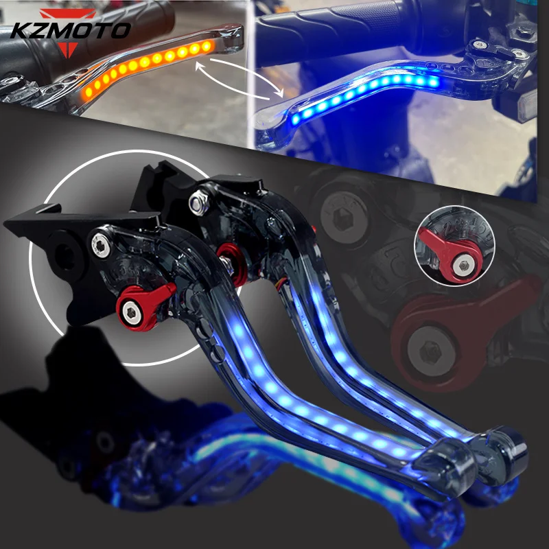 

Motorcycle Always on Signal Turn Light Short Brake Clutch Levers Handle Grips For Kawasaki ZX-6R ZX-10R Z1000SX Ninja1000 Z750R