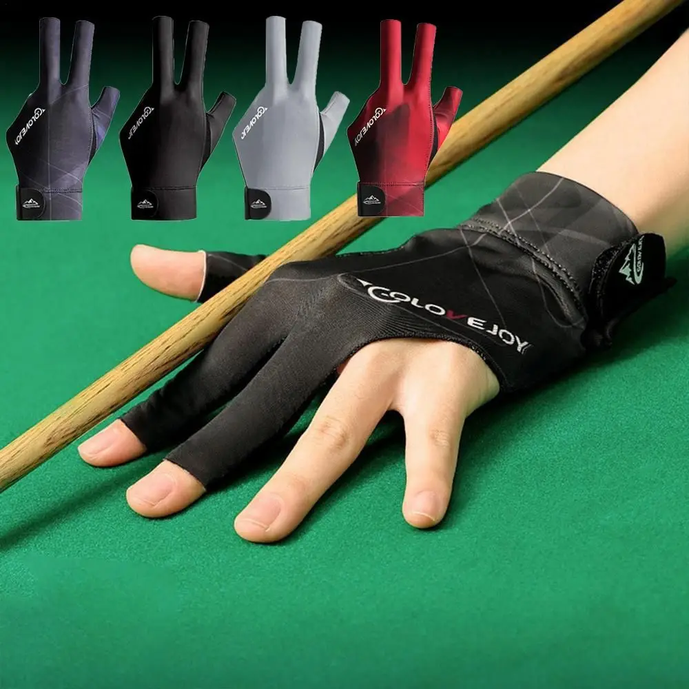 

1PCS Left Right Hand Snooker Glove Three Fingers Elasticity Billiard Glove Anti Skid Spandex Training Glove Fitness Accessories