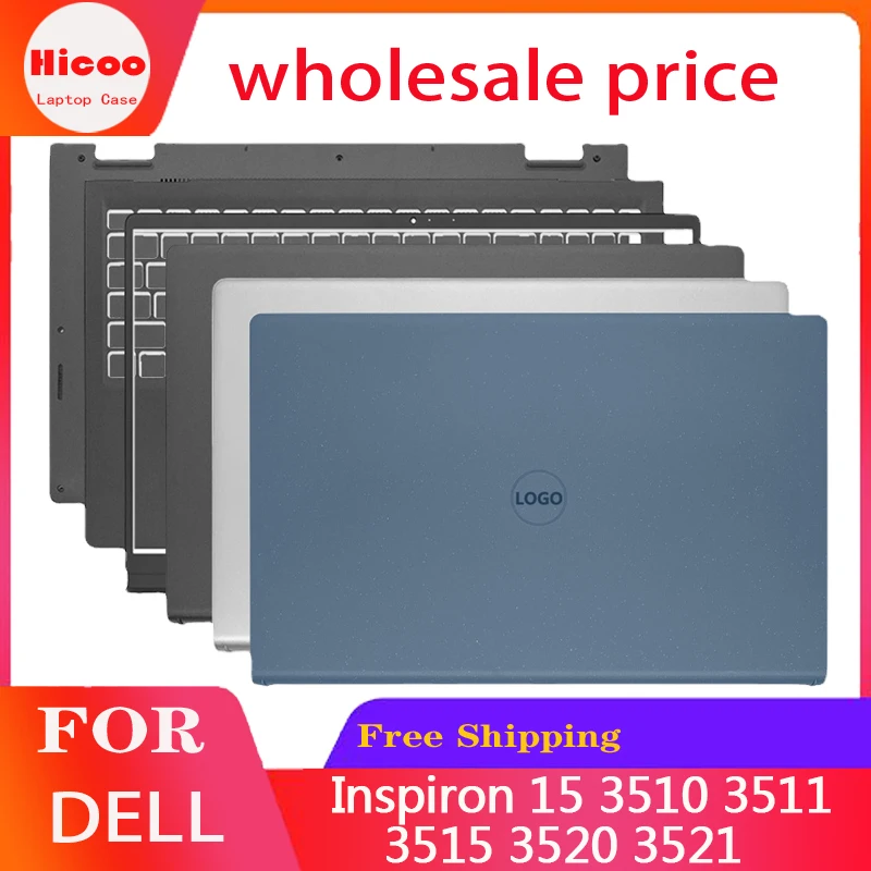 

New For Dell Inspiron 15 3510 3511 3515 3520 3521 LCD Back Cover Front Bezel Hinges Top Case 00WPN8 00DM9D Frame Bezel 09WC73