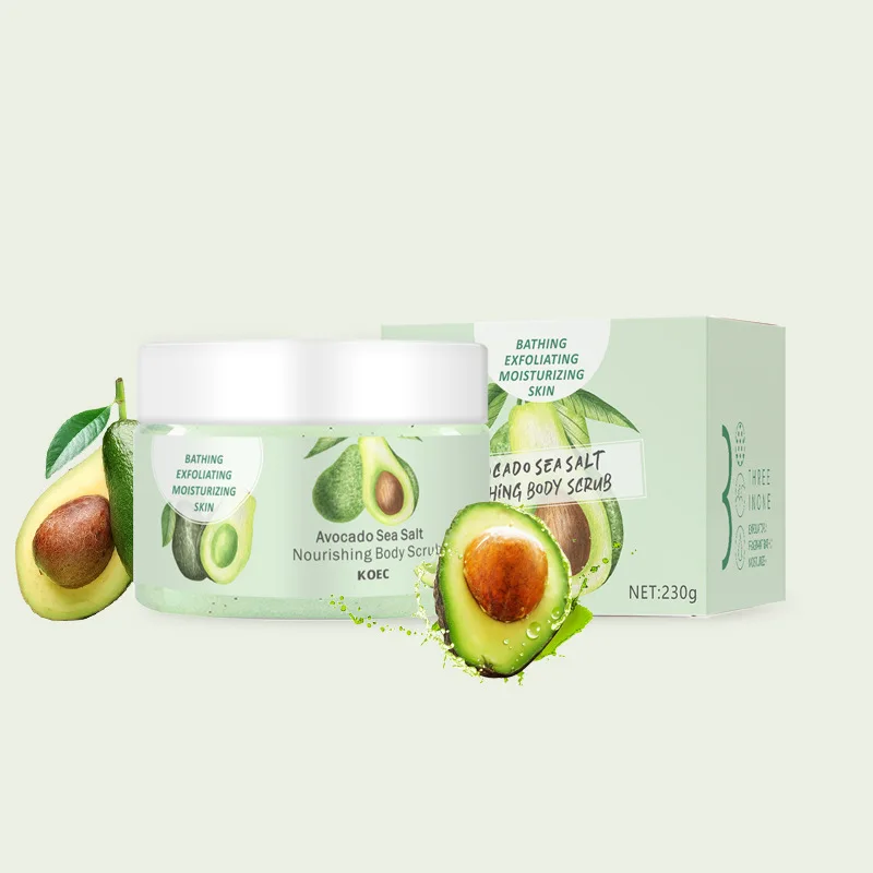 

Avocado Dead Sea Salt Deep Cleansing Face And Body Scrub. Helps With Oily Skin, Acne, Ingrown Hair And Dead Skin Removal Cream